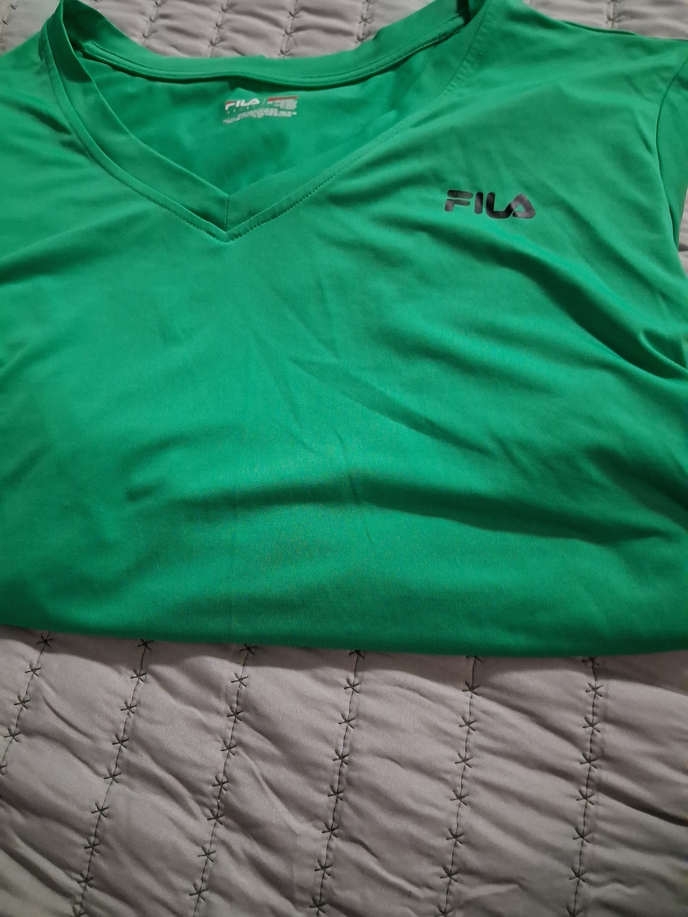Fila Men’s Green V-Neck Athletic Polo